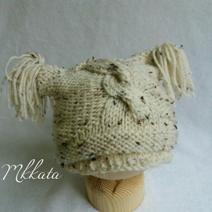 Kötött baba sapka 0-3 hónapos méret  -  - Meska.hu