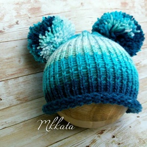 Kötött újszülött baba sapka 0-2 hónapos méret  -  - Meska.hu