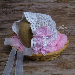 Csipke  baba sapka  0-2 hónapos méret  -  - Meska.hu