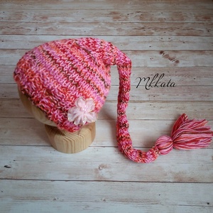 Kötött újszülött baba sapka 0-2 hónapos méret  -  - Meska.hu