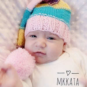 Kötött  baba sapka 0-3 hónapos méret, Ruha & Divat, Sál, Sapka, Kendő, Sapka, Varrás, Kötés, Meska