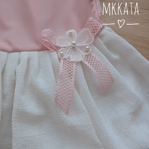 Ünnepi Elegancia: Kislány keresztelő ruha   68 - as méret  - ruha & divat - gyerekruha - Meska.hu