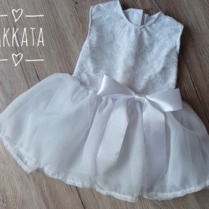 Ünnepi Elegancia: Kislány keresztelő ruha  68-as méret  - ruha & divat - gyerekruha - Meska.hu