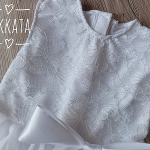Ünnepi Elegancia: Kislány keresztelő ruha  68-as méret  - ruha & divat - gyerekruha - Meska.hu