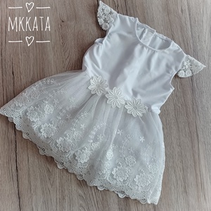 Alkalmi ,keresztelő kislány ruha 68-as méret  - ruha & divat - babaruha & gyerekruha - keresztelő ruha - Meska.hu