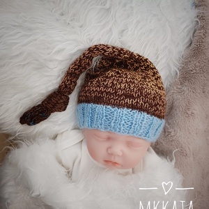 Kötött baba sapka újszülött fotózásra , Ruha & Divat, Babaruha & Gyerekruha, Babasapka, Kötés, MESKA