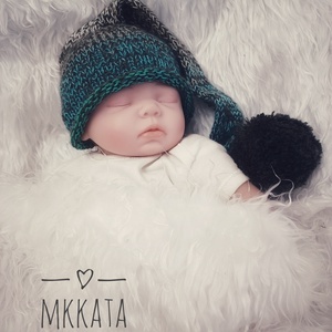  Kötött baba sapka újszülött fotózásra  - ruha & divat - babaruha & gyerekruha - babafotózási ruha és kellék - Meska.hu