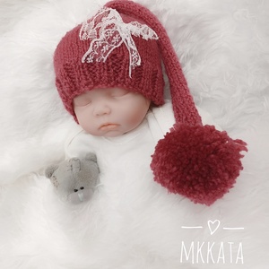  Kötött baba sapka újszülött fotózásra , Ruha & Divat, Babaruha & Gyerekruha, Babafotózási ruha és kellék, Kötés, MESKA