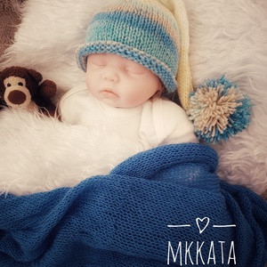 Kötött baba sapka 0-3 hónapos méret  - Meska.hu