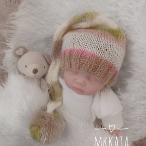  Kötött baba sapka újszülött fotózásra  - ruha & divat - babaruha & gyerekruha - babasapka - Meska.hu