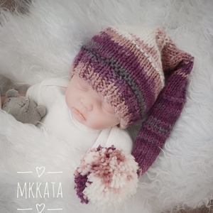 Kötött baba sapka újszülött fotózásra , Ruha & Divat, Babaruha & Gyerekruha, Babasapka, Kötés, MESKA