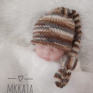 Kötött baba sapka újszülött fotózásra  - ruha & divat - babaruha & gyerekruha - babasapka - Meska.hu