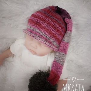  Kötött baba sapka újszülött fotózásra  - ruha & divat - babaruha & gyerekruha - babasapka - Meska.hu