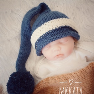 Kötött újszülött baba sapka 0-3 hónapos méret  - ruha & divat - babaruha & gyerekruha - babasapka - Meska.hu