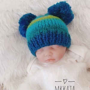  Puha Kényelem: Kézzel kötött babasapka  Újszülött fotózáshoz - ruha & divat - babaruha & gyerekruha - babasapka - Meska.hu