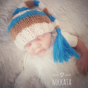 Kötött baba sapka újszülött fotózásra , Ruha & Divat, Babaruha & Gyerekruha, Babasapka, Kötés, MESKA