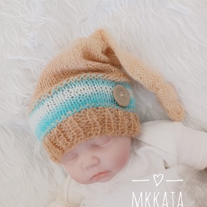 Kötött baba sapka 3-6 hónapos méret  - ruha & divat - babaruha & gyerekruha - babasapka - Meska.hu