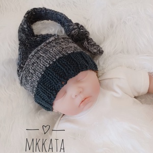 Kötött baba sapka újszülött fotózásra  - ruha & divat - babaruha & gyerekruha - babasapka - Meska.hu
