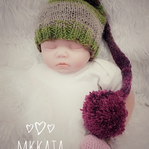 Kötött baba sapka újszülött fotózásra , Ruha & Divat, Babaruha & Gyerekruha, Babasapka, Kötés, MESKA