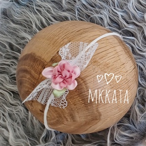  Elegáns fejpánt Keresztelőre és Újszülött fotózásra - ruha & divat - babaruha & gyerekruha - babafotózási ruha és kellék - Meska.hu