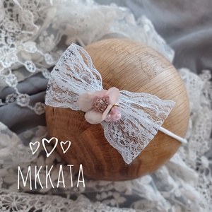 Újszülött / baba fejpánt több méretben  - ruha & divat - babaruha & gyerekruha - babafotózási ruha és kellék - Meska.hu