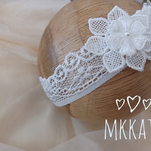 Újszülött / baba fejpánt több méretben  - ruha & divat - babaruha & gyerekruha - babafotózási ruha és kellék - Meska.hu