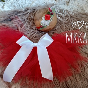 Tüll szoknya és fejpánt szett újszülött fotózáshoz, Ruha & Divat, Babaruha & Gyerekruha, Babafotózási ruha és kellék, Varrás, MESKA
