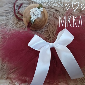  Tüll szoknya és fejpánt szett  újszülött fotózáshoz, Ruha & Divat, Babaruha & Gyerekruha, Babafotózási ruha és kellék, Varrás, MESKA