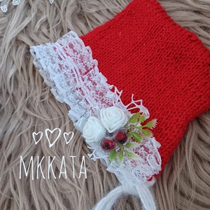 Kötött baba sapka újszülött fotózásra  - ruha & divat - babaruha & gyerekruha - babasapka - Meska.hu