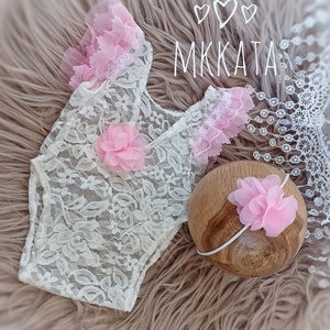 Újszülött csipke  szett 50-56 os méret , Ruha & Divat, Babaruha & Gyerekruha, Body, Varrás, Meska