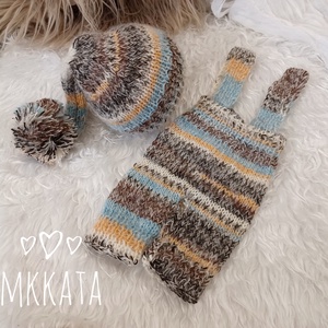   Kötött baba sapka és nadrág szett újszülött fotózásra , Ruha & Divat, Babaruha & Gyerekruha, Babafotózási ruha és kellék, Kötés, MESKA