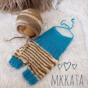  Kötött baba sapka és nadrág szett úszülött fotózásra , Ruha & Divat, Babaruha & Gyerekruha, Babafotózási ruha és kellék, Kötés, MESKA