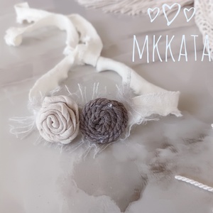 Újszülött / baba fejpánt több méretben  - ruha & divat - babaruha & gyerekruha - babafotózási ruha és kellék - Meska.hu
