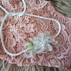 Csipke body és fejpánt szett Újszülött fotózáshoz - ruha & divat - babaruha & gyerekruha - babafotózási ruha és kellék - Meska.hu