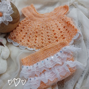 Horgolt újszülött szett 50- es méret  - baba - mama - babafotózás - szett újszülött fotózásra - Meska.hu