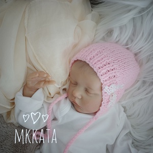  Kötött baba sapka újszülött fotózásra  - ruha & divat - babaruha & gyerekruha - babafotózási ruha és kellék - Meska.hu