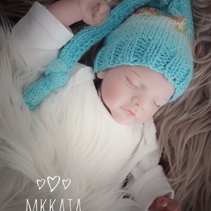 Kötött baba sapka újszülött fotózásra , Ruha & Divat, Babaruha & Gyerekruha, Babafotózási ruha és kellék, Kötés, MESKA