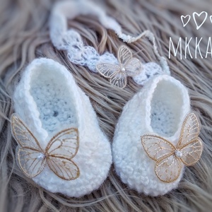 Horgolt  baba cipő  0-6 hó  - ruha & divat - gyerekruha - Meska.hu