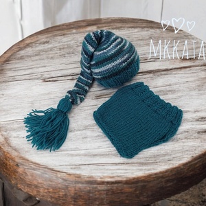  Kötött baba sapka és nadrág szett egyedi ujszülött fotózásra , Ruha & Divat, Babaruha & Gyerekruha, Babafotózási ruha és kellék, Kötés, MESKA