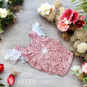 Csipke body és fejpánt szett Újszülött fotózáshoz, Ruha & Divat, Babaruha & Gyerekruha, Babafotózási ruha és kellék, Varrás, MESKA