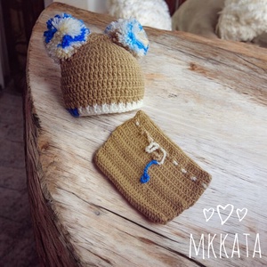 Horgolt baba sapka és nadrág szett  újszülött fotózáshoz, Ruha & Divat, Babaruha & Gyerekruha, Babafotózási ruha és kellék, Horgolás, MESKA