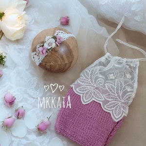 Kézzel kötött szett Újszülött fotózásra, Ruha & Divat, Babaruha & Gyerekruha, Babafotózási ruha és kellék, Kötés, MESKA