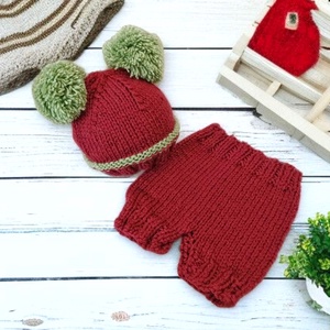  Kötött baba sapka és nadrág szett újszülött fotózásra , Ruha & Divat, Babaruha & Gyerekruha, Babafotózási ruha és kellék, Kötés, MESKA