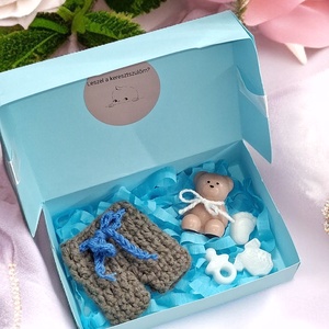 Baba bejelentő ajándékszett , Baba - mama, Babaemlékek, Bababejelentők, Horgolás, MESKA