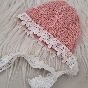 Kötött baba sapka újszülött fotózásra  - baba - mama - babaruházat - babasapka - Meska.hu