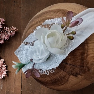 Újszülött ruha  és fejpánt fotózásra  - baba - mama - babafotózás - szett újszülött fotózásra - Meska.hu