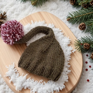 Kötött babasapka újszülött fotózásra  - baba - mama - babaruházat - babasapka - Meska.hu