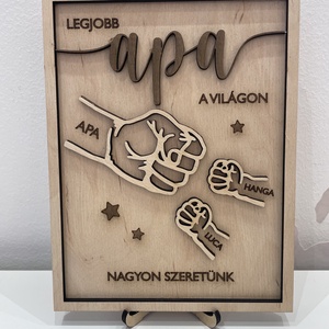 Apának, Papának ökölpacsis tábla  - Meska.hu