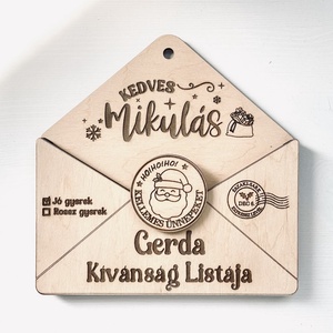 Fa kívánságlista boríték a Mikulásnak - karácsony - mikulás - mikulás beltéri dekoráció - Meska.hu