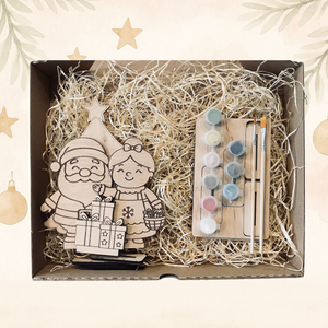 Télapó és Télanyó DIY kifestő box, DIY (Csináld magad), Egységcsomag, Famegmunkálás, Gravírozás, pirográfia, MESKA